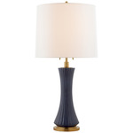 Elena Table Lamp - Denim Porcelain / Linen