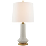 Luisa Table Lamp - White Crackle / Linen