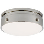 Hicks Solitaire Ceiling Light - Polished Nickel / White