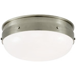 Hicks Ceiling Light - Antique Nickel / White