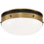 Hicks Ceiling Light - Bronze / Hand-Rubbed Antique Brass / White