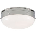 Hicks Ceiling Light - Polished Nickel / White