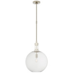 Gable Pendant - Polished Nickel / Clear