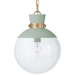 Lucia Pendant - Celadon / Gild / Clear