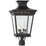 Elsinore Outdoor Post Light - Black / Clear