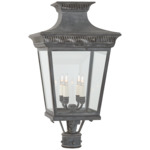 Elsinore Outdoor Post Light - Weathered Zinc / Clear