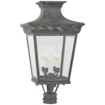 Elsinore Outdoor Post Light - Weathered Zinc / Clear