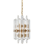 Bonnington Tall Chandelier - Hand Rubbed Antique Brass / Crystal