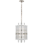 Bonnington Tall Chandelier - Polished Nickel / Crystal