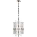 Bonnington Tall Chandelier - Polished Nickel / Crystal