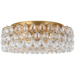 Liscia Large Ceiling Light - Gild / Crystal