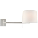 Sweep Swing Arm Wall Sconce - Polished Nickel / Linen