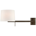 Sweep Swing Arm Wall Sconce - Bronze / Linen