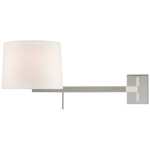 Sweep Swing Arm Wall Sconce - Polished Nickel / Linen
