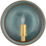 Leeds Round Wall Sconce - Oslo Blue