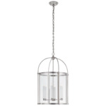 Riverside Round Pendant - Polished Nickel / Clear