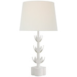 Alberto Triple Table Lamp - Plaster White / Linen