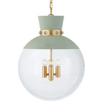 Lucia Pendant - Celadon / Gild / Clear