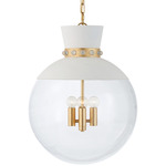 Lucia Pendant - White / Gild / Clear