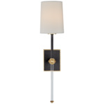 Lucia Wall Sconce - Matte Black / Linen