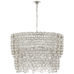 Milazzo Chandelier - Burnished Silver Leaf / Crystal