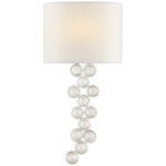 Milazzo Wall Sconce - Burnished Silver Leaf / Linen