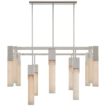 Covet Linear Chandelier - Polished Nickel / Alabaster