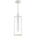 Melange Floating Disc Pendant - Polished Nickel / Alabaster