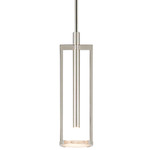 Melange Floating Disc Pendant - Polished Nickel / Alabaster