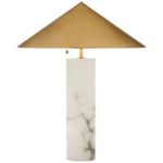 Minimalist Table Lamp - Alabaster / Antique-Burnished Brass