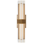 Fascio Bathroom Vanity Light - Hand-Rubbed Antique Brass / Crystal