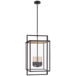 Halle Pendant - Aged Iron / Clear