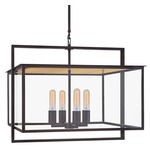 Halle Outdoor Pendant - Aged Iron / Clear
