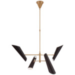 Franca Chandelier - Hand-Rubbed Antique Brass / Black