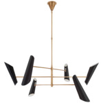 Franca Chandelier - Hand-Rubbed Antique Brass / Black