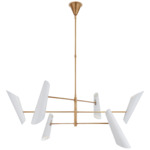 Franca Chandelier - Hand-Rubbed Antique Brass / White