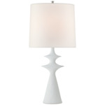 Lakmos Large Table Lamp - Plaster White / Linen