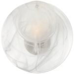 Loire Wall Sconce - Polished Nickel / White Strie