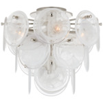 Loire Ceiling Light - Polished Nickel / White Strie