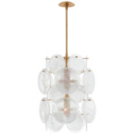 Loire Barrel Chandelier - Gild / White Strie