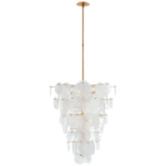 Loire Cascading Chandelier - Gild / White Strie