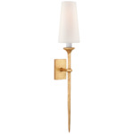 Iberia Wall Sconce - Antique Gold Leaf / Linen