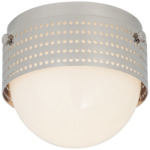 Precision Solitaire Round Ceiling Light - Polished Nickel / White