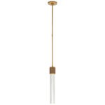 Fascio Pendant - Hand-Rubbed Antique Brass / Crystal