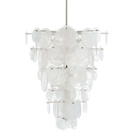 Loire Cascading Chandelier - Polished Nickel / White Strie