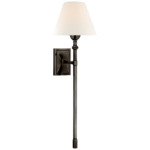 Jane Tail Wall Sconce - Gun Metal / Linen