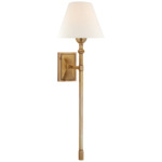Jane Tail Wall Sconce - Hand Rubbed Antique Brass / Linen