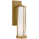 Calix Wall Sconce - Hand Rubbed Antique Brass / White