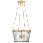Cadence Chandelier - Hand-Rubbed Antique Brass / Antique Mirror