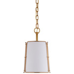 Hastings Pendant - Hand-Rubbed Antique Brass / White